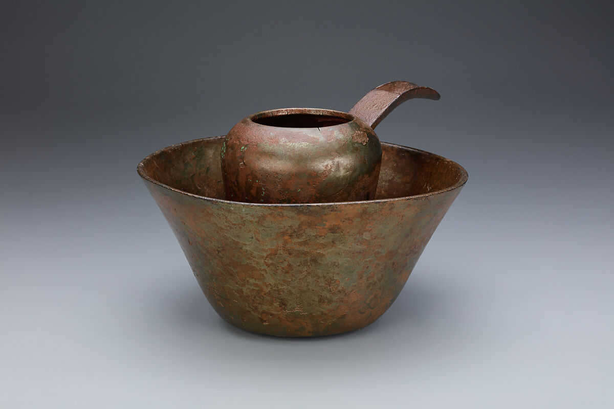 Basin, from basin and ewer set, Arsenical copper, surface enriched in arsenic