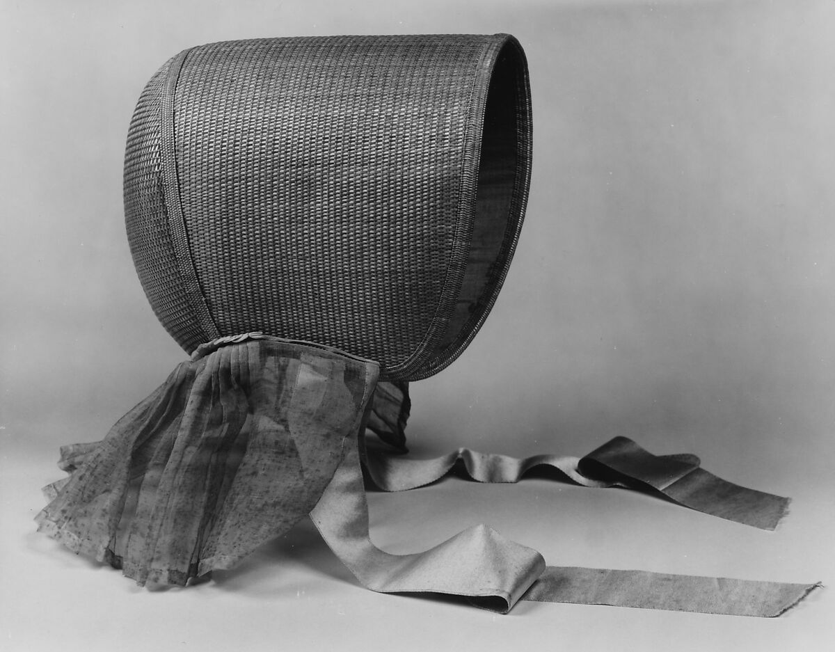 Bonnet, United Society of Believers in Christ’s Second Appearing (“Shakers”) (American, active ca. 1750–present), Palm leaf, American, Shaker