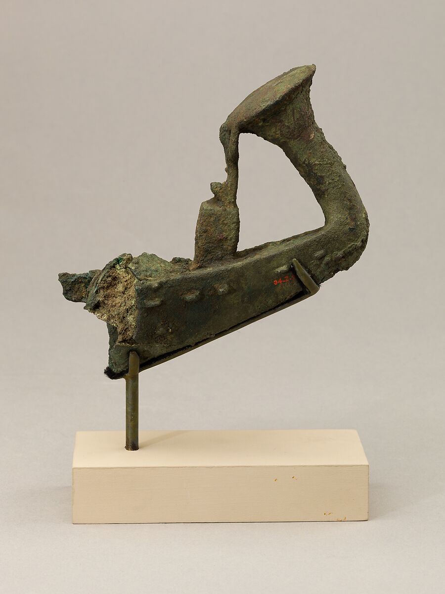 Stern of a barque from a standard, Cupreous metal