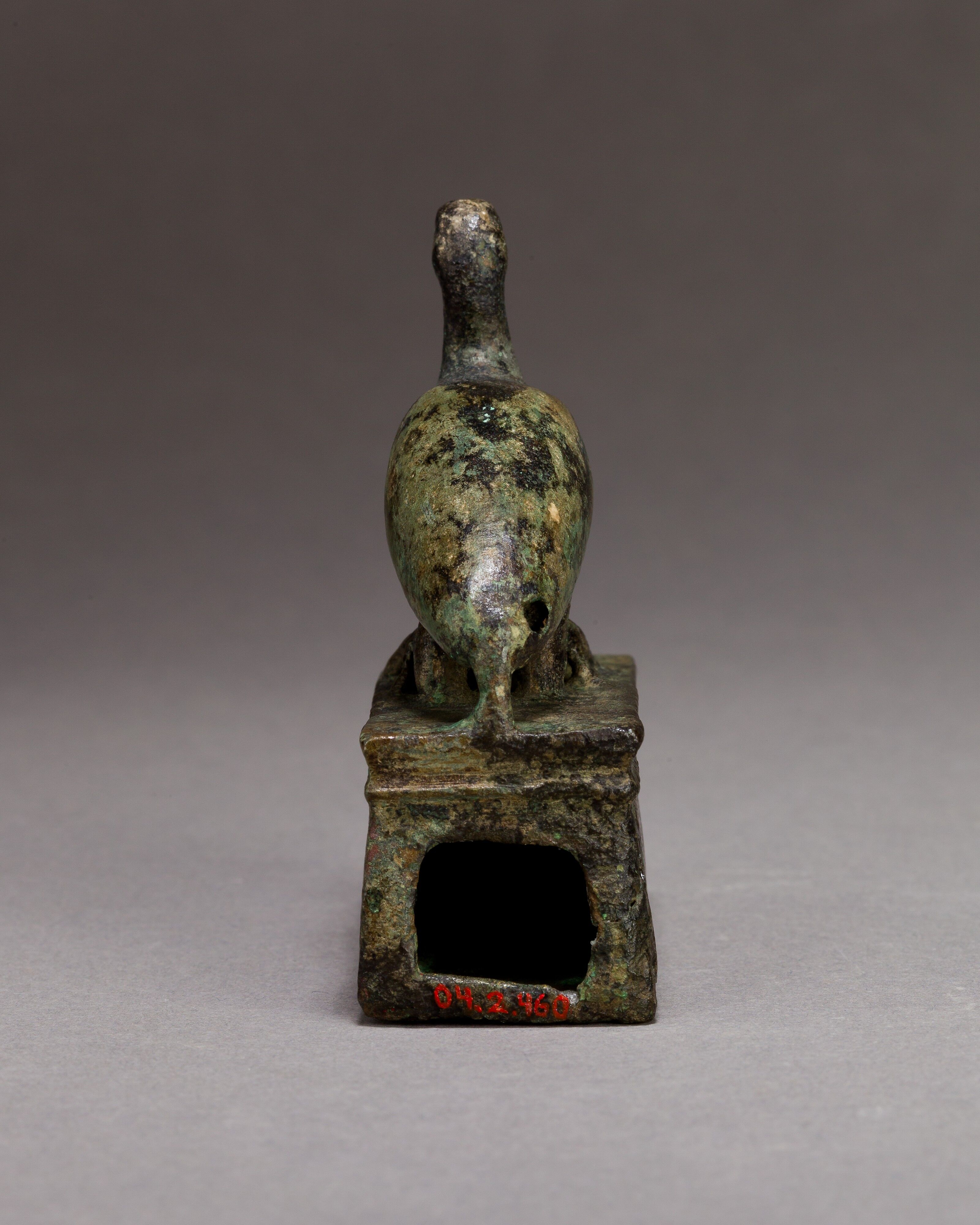 Ibis on a shrine shaped box, probably for an animal mummy - Late
