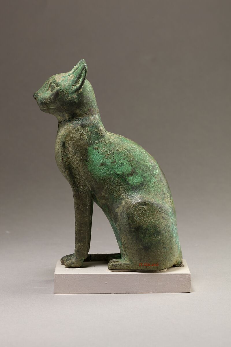 Cat Statuette, Cupreous metal