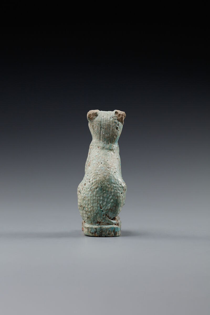 Cat, Pale blue faience