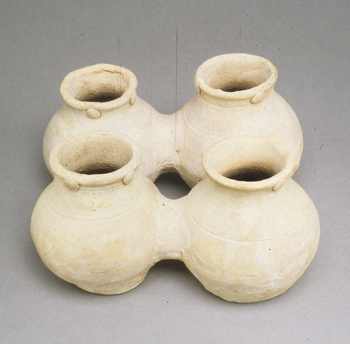 Quadruple Offering Vase, Pottery 