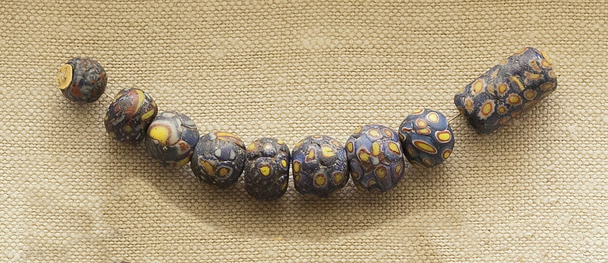 String of 9 Beads, Glass