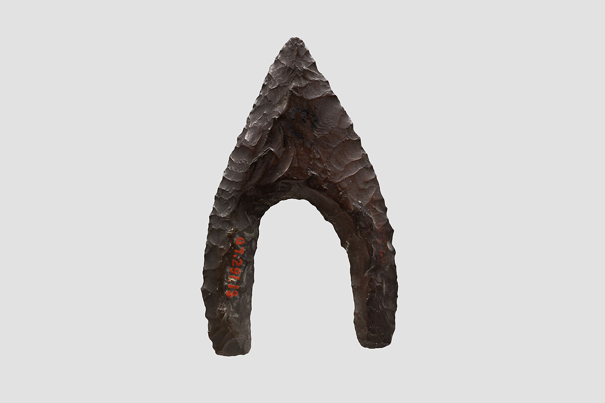 Hollow-Base Projectile Point, Flint