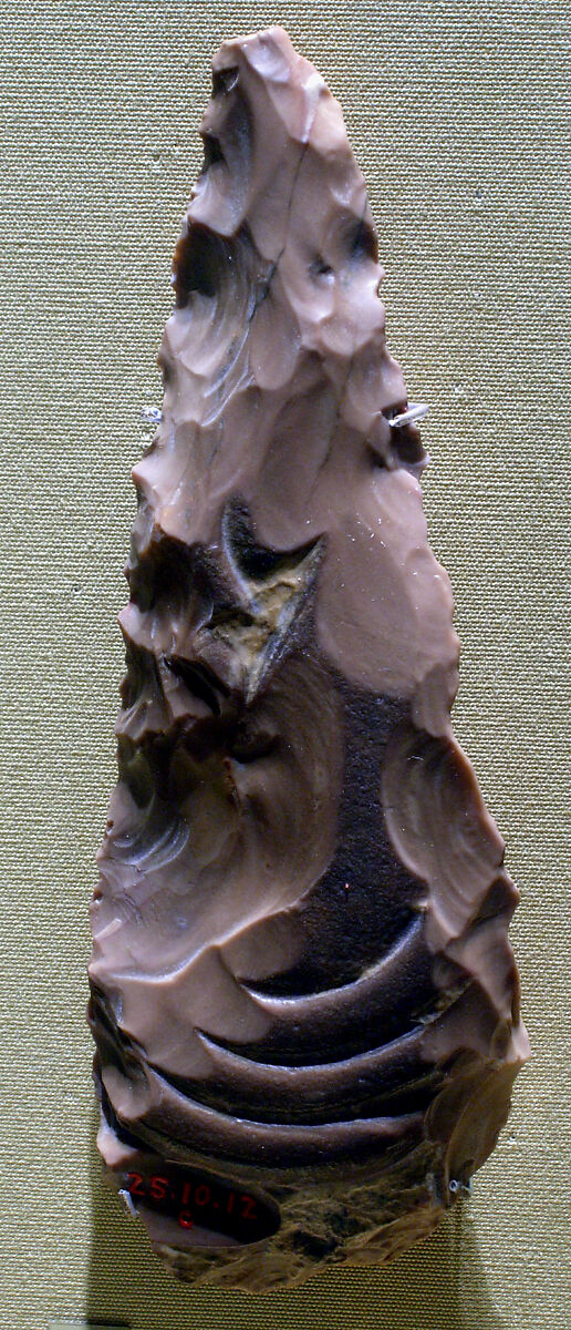 Biface, commonly referred to as a hand ax, Flint
