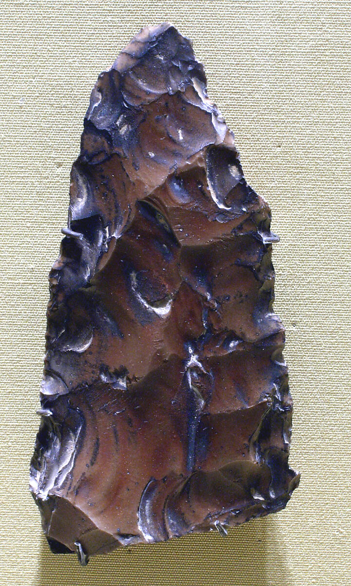 Biface, commonly referred to as a hand ax, Flint 