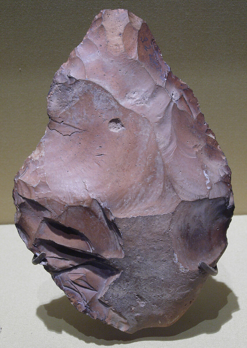 Biface, commonly referred to as a hand ax, Flint 