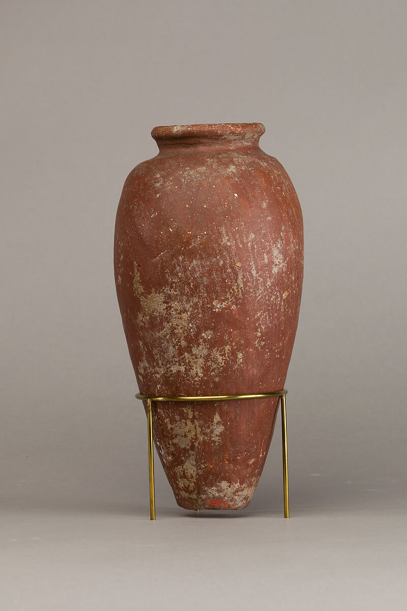 Large red polished ware jar, Pottery