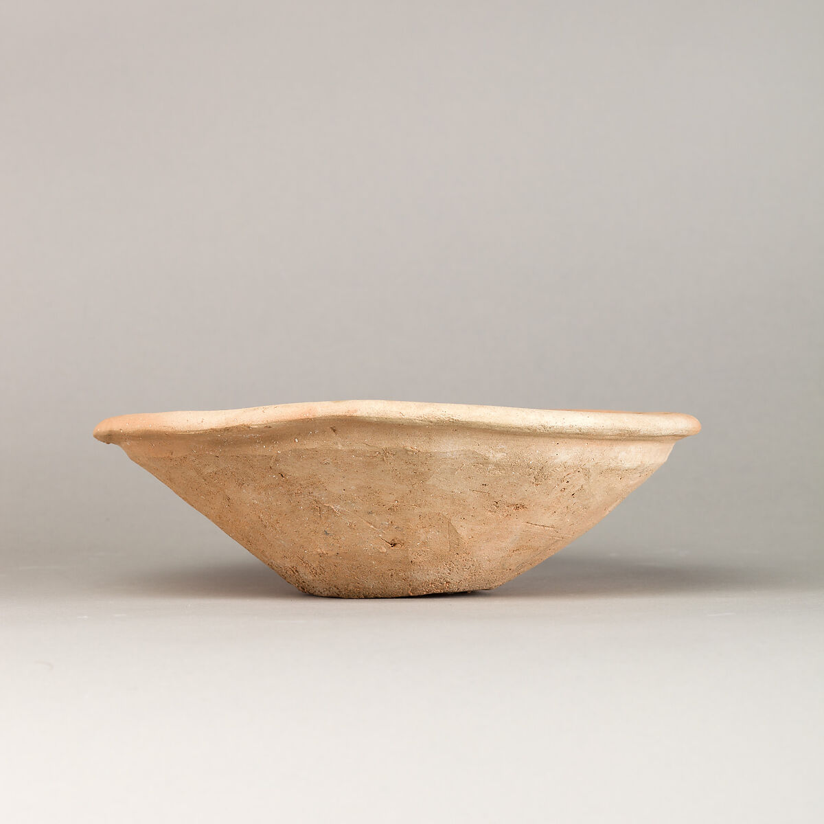Bowl with flattened rim, Pottery