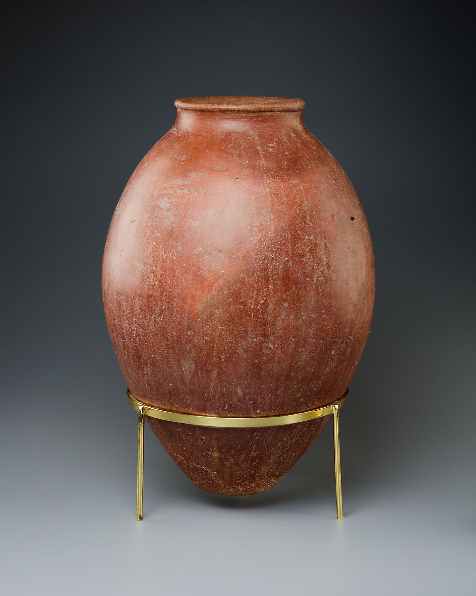 Red polished ware jar, Pottery 