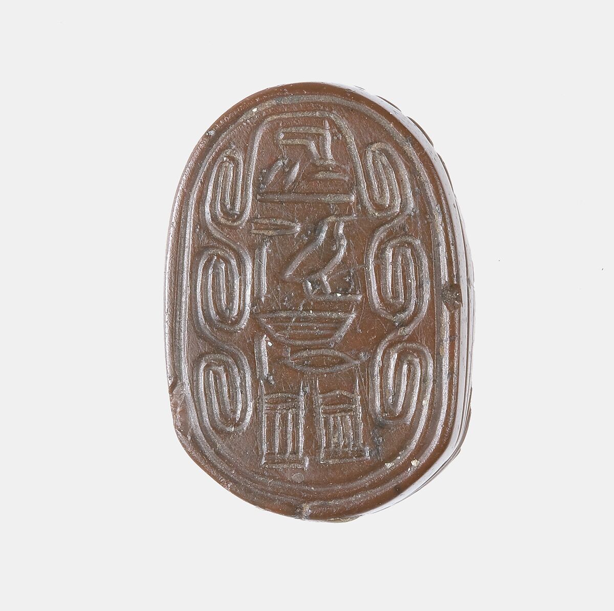 Scarab Inscribed for Nebrasahwy, the magistrate of a district, Brown jasper 