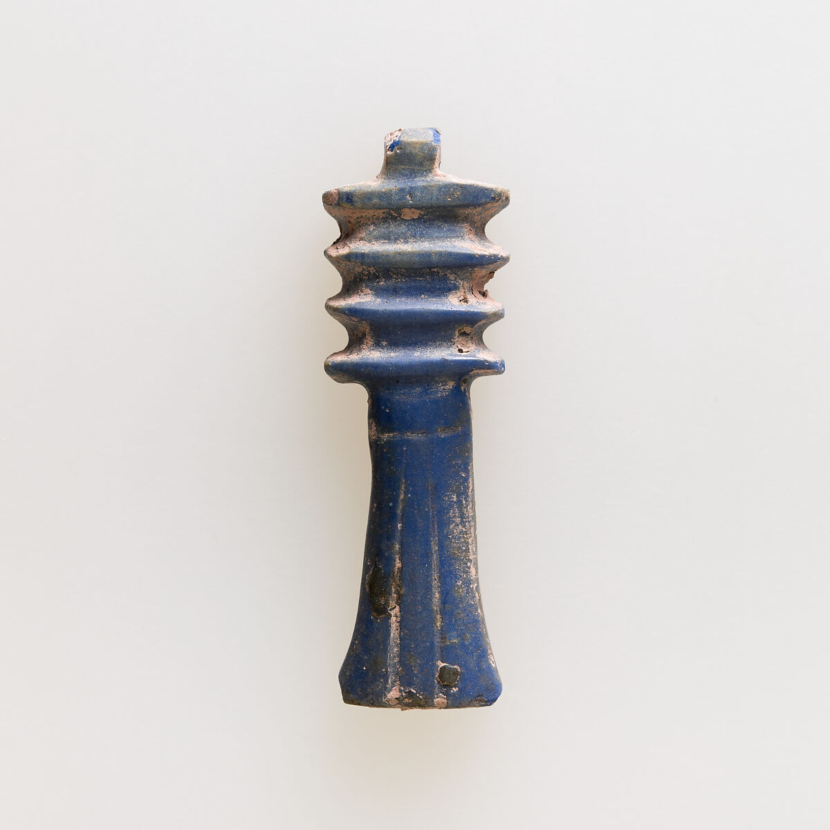 Djed pillar, Blue Glass 