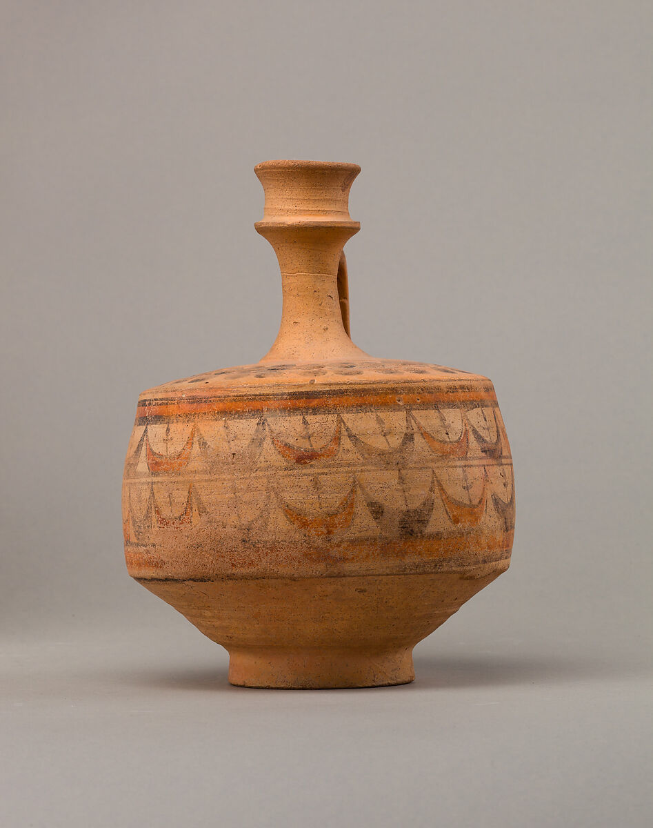 Jug with painted decoration, Pottery, paint