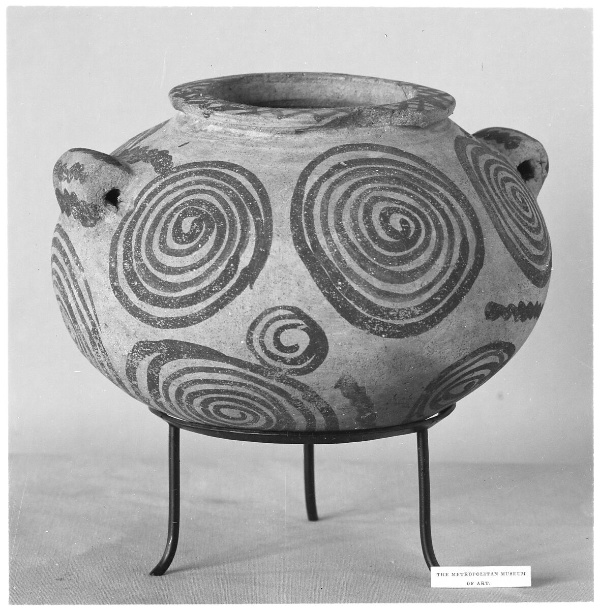 Decorated ware bowl illustratiing spirals, Pottery, paint