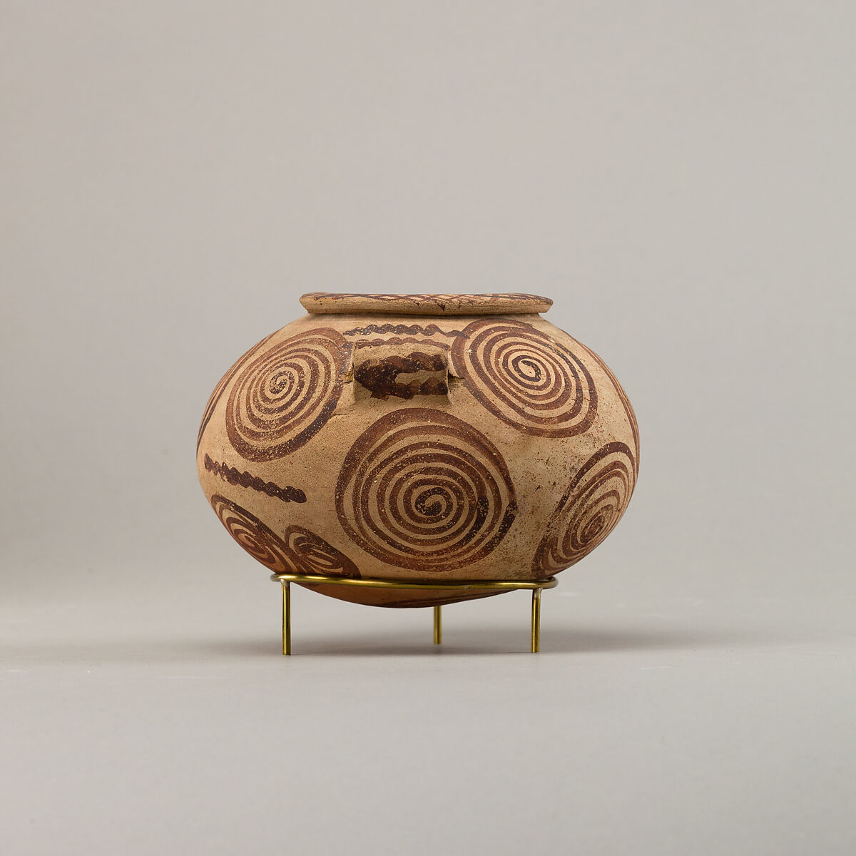 Decorated ware bowl illustratiing spirals, Pottery, paint