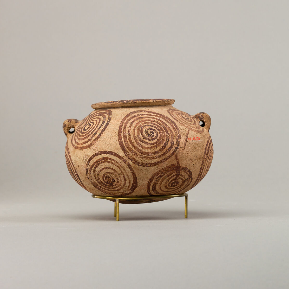 Decorated ware bowl illustratiing spirals, Pottery, paint