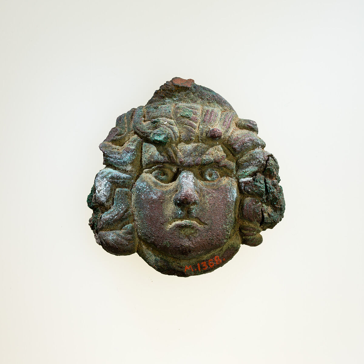 Ornamental mask, Copper alloy 