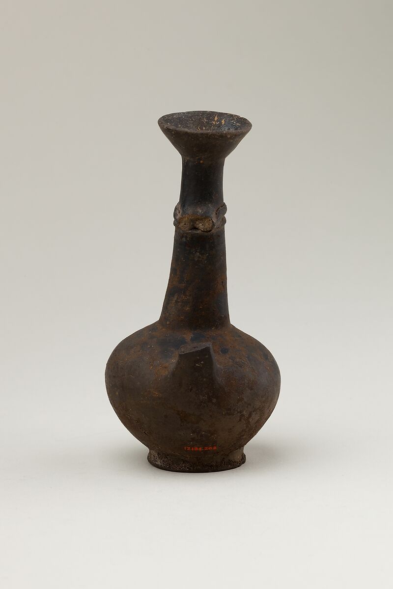 Cypriot Ring Base Juglet, Pottery, black ware