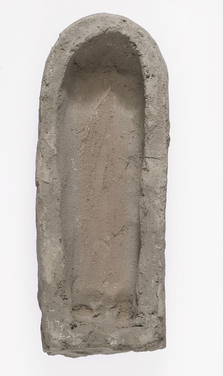 Shabti and Shabti Coffin, Mud, wood