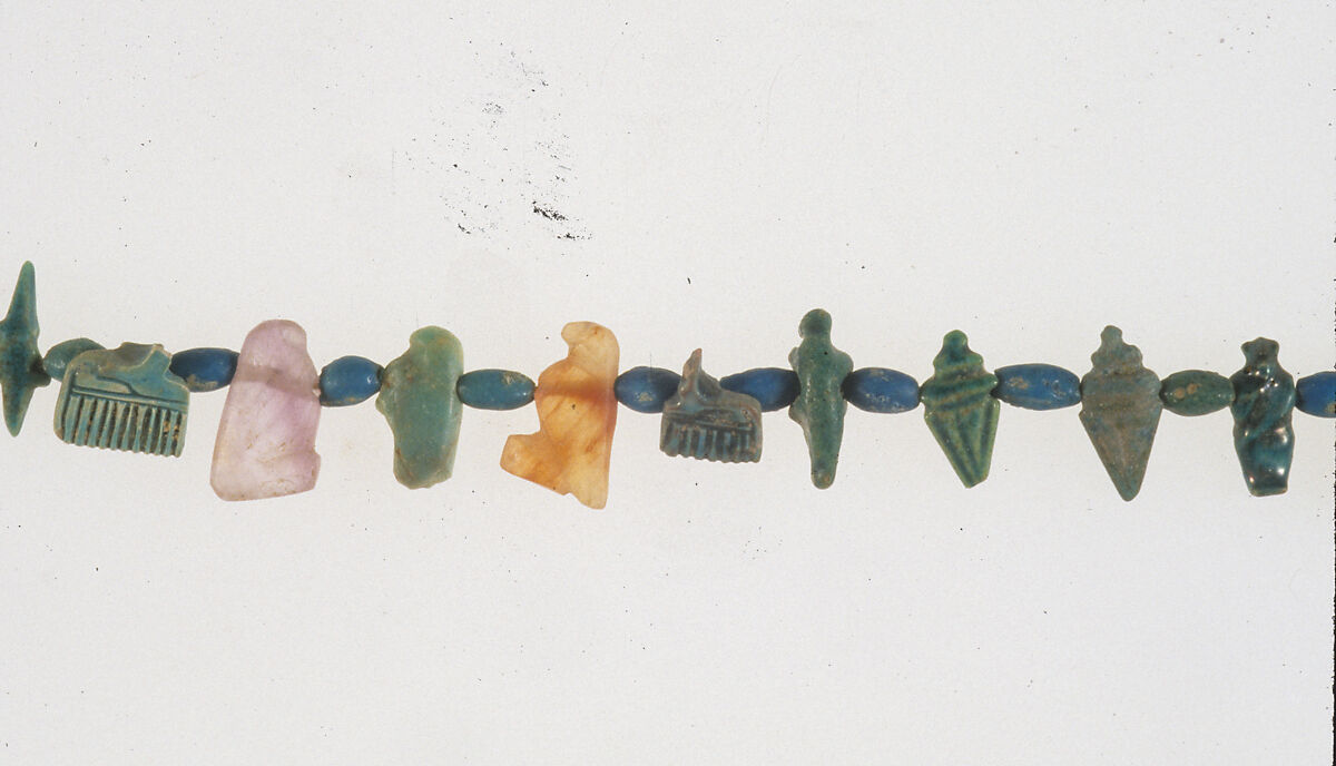 Necklace, Glass, faience