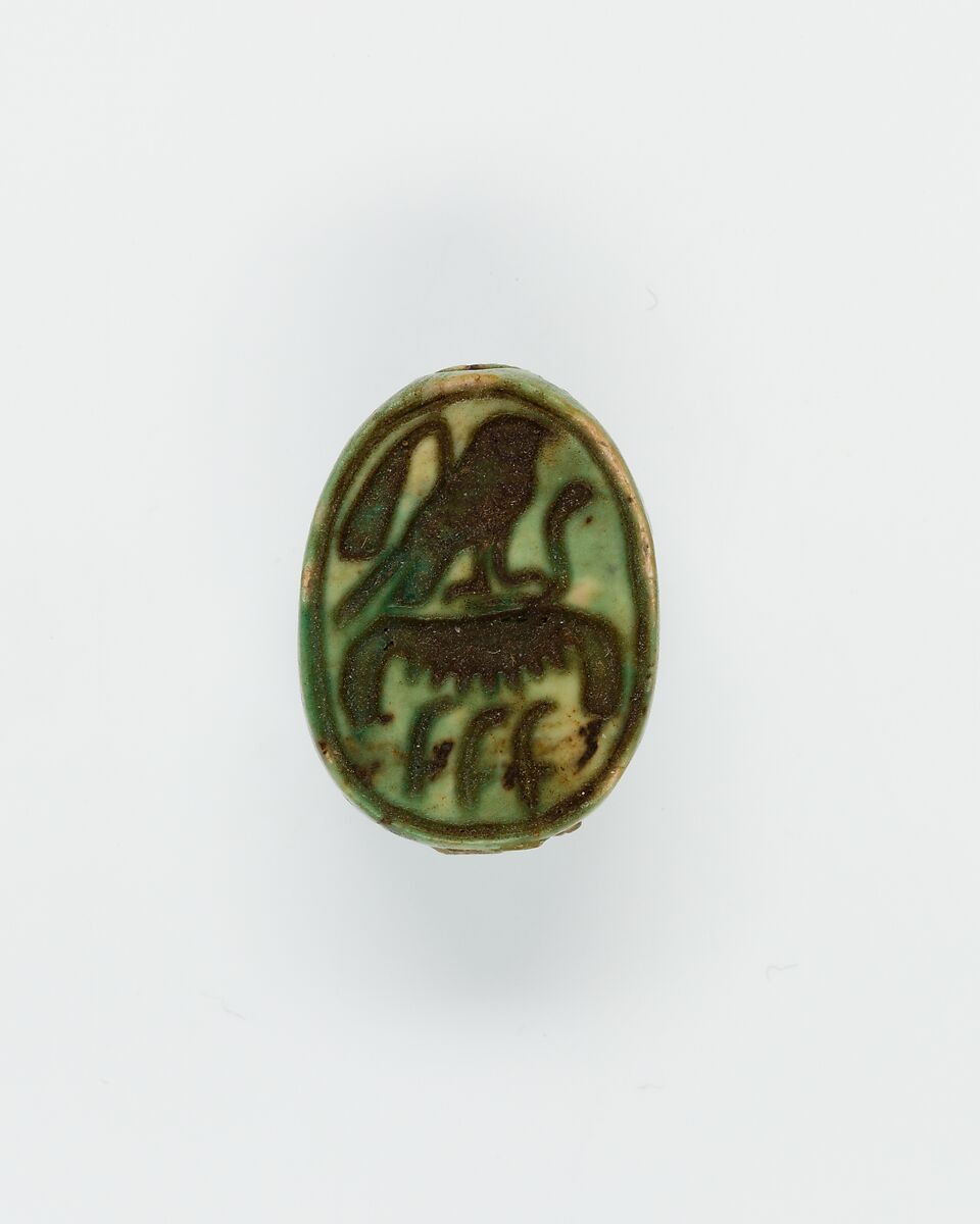 Scarab, Green glazed steatite 