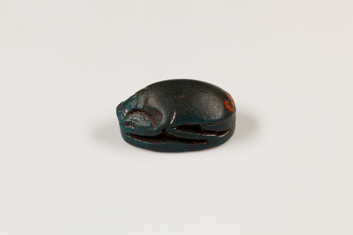 Scarab, Dark blue faience