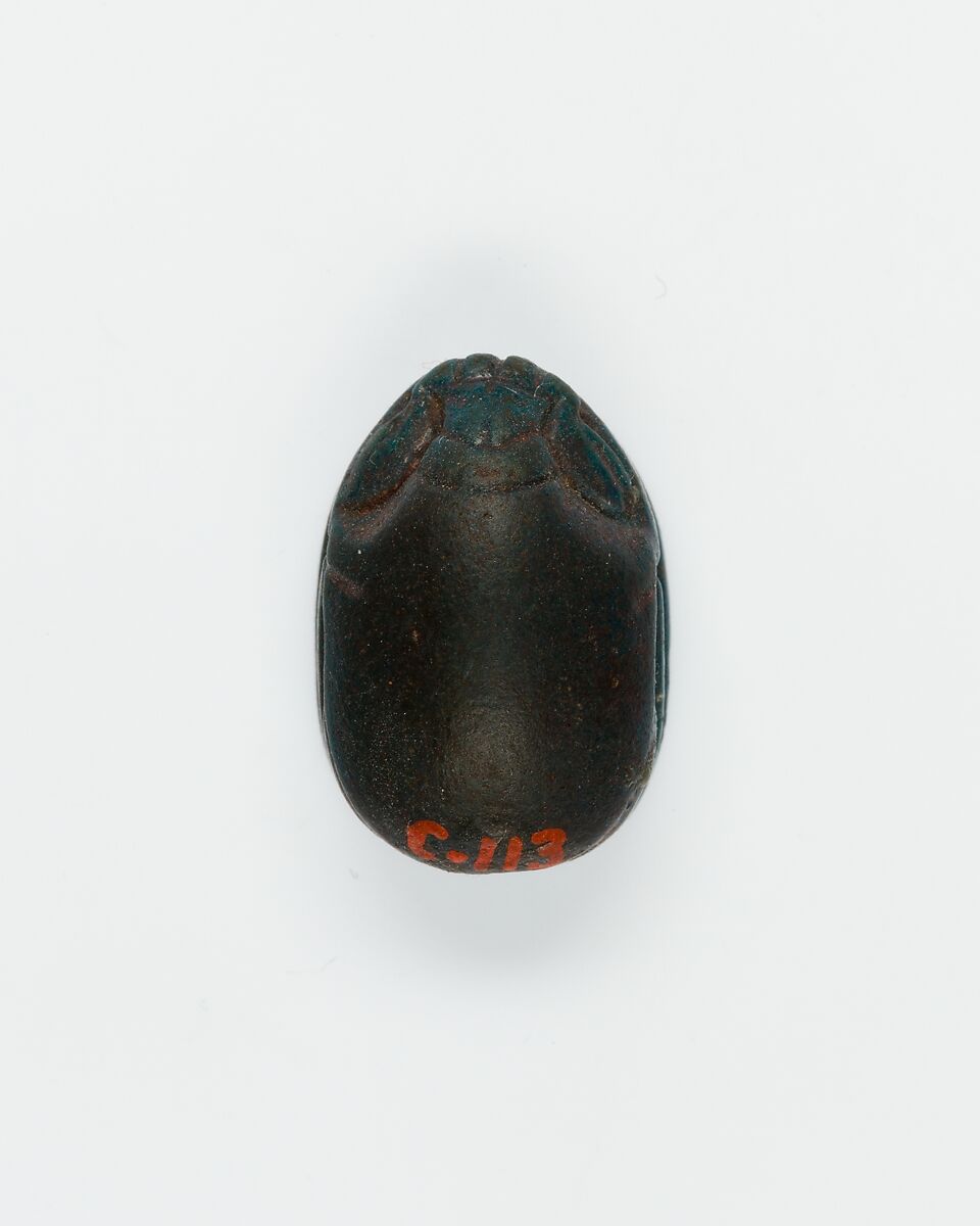 Scarab, Dark blue faience 