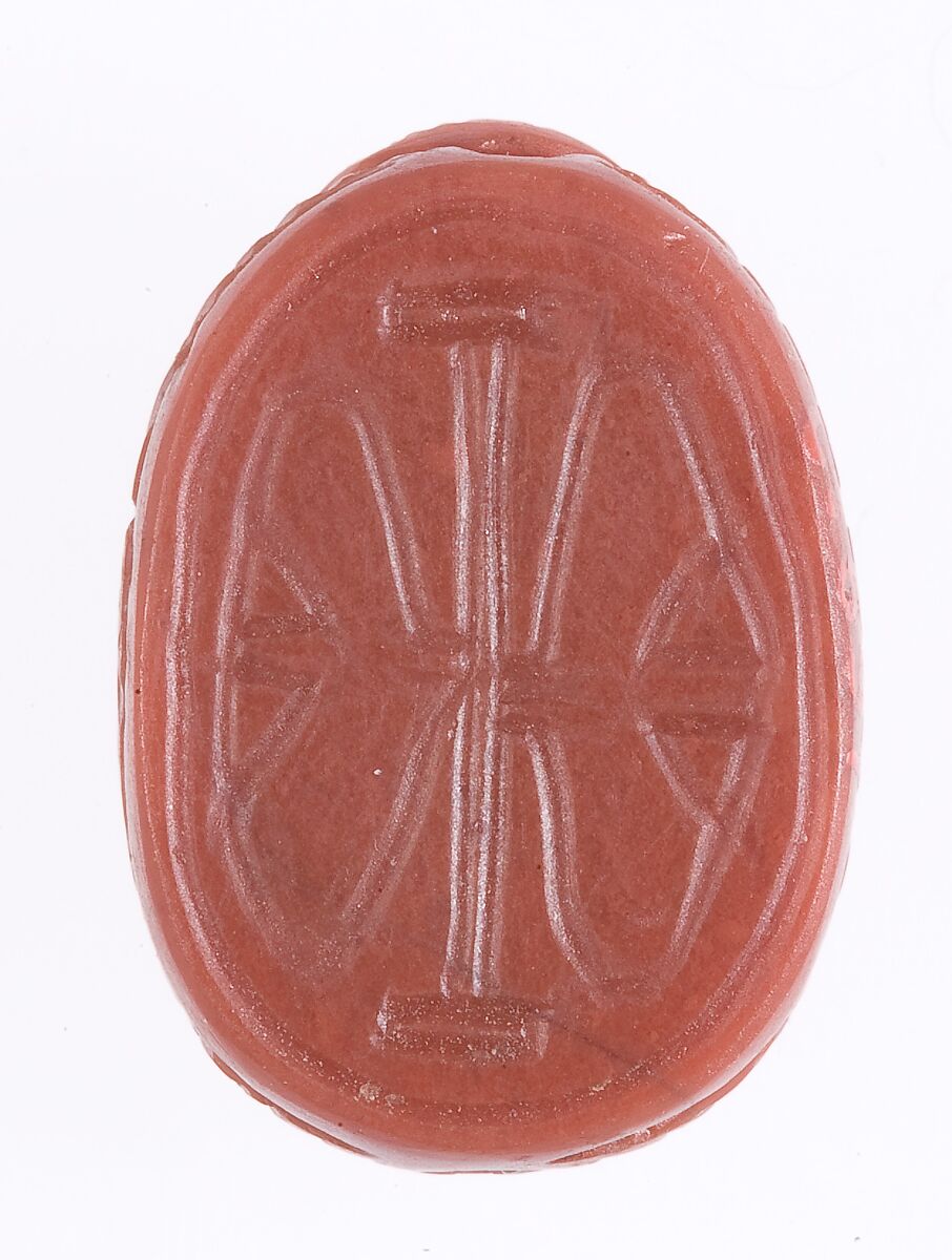 Scarab Inscribed With a Private Name (?), Red jasper 