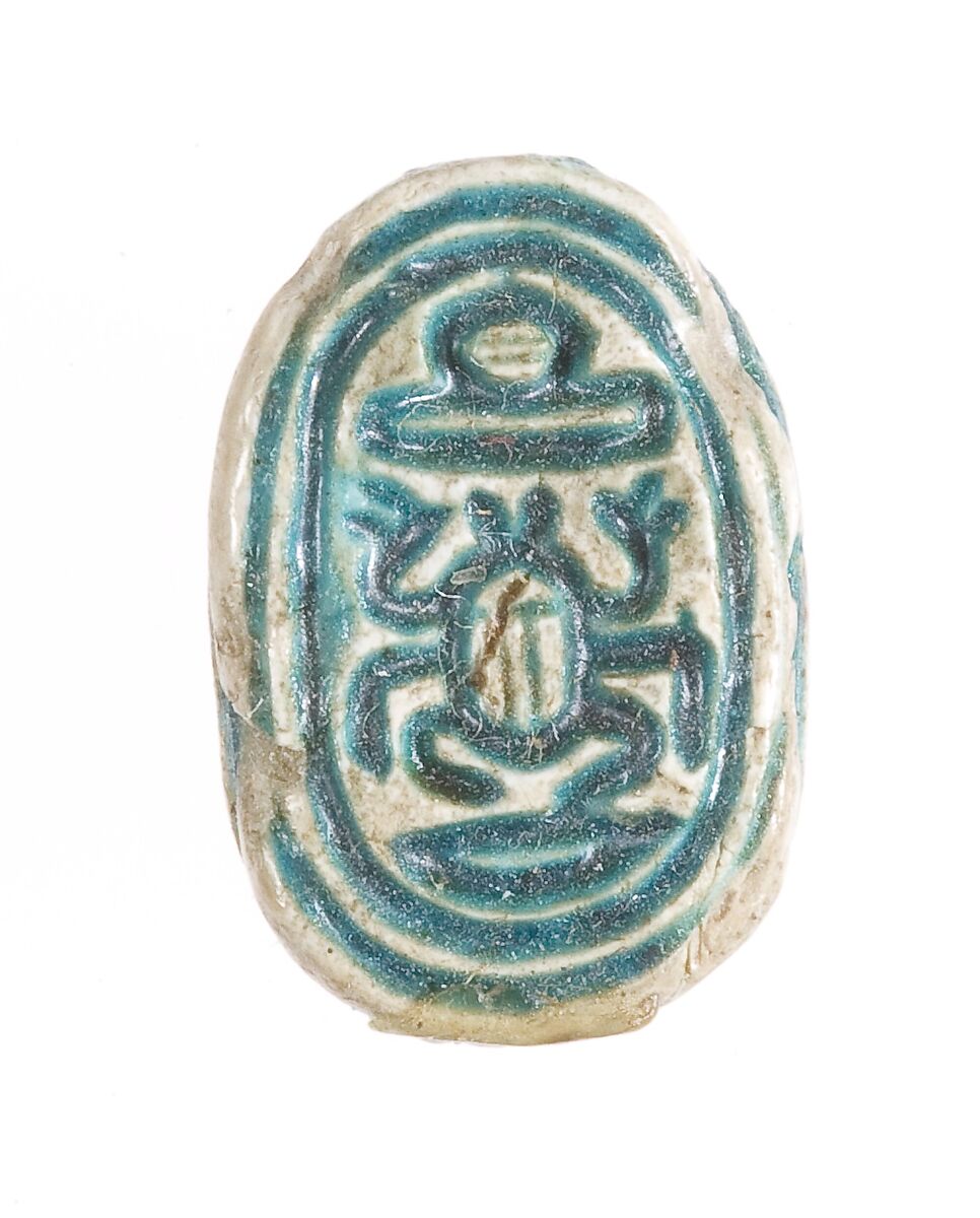 Scarab, Glazed steatite 