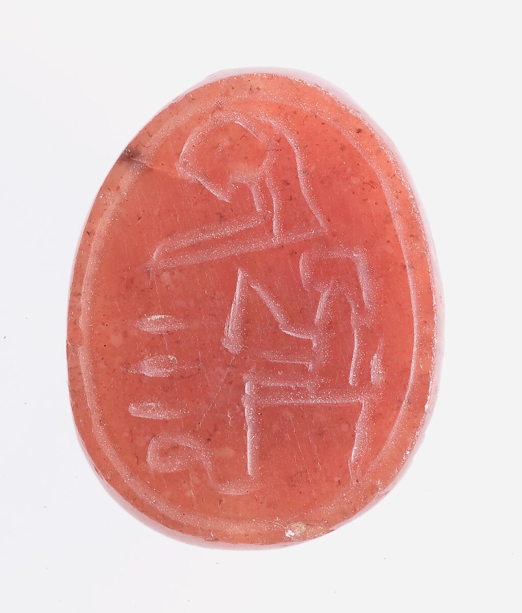 Scarab, Carnelian or red jasper 