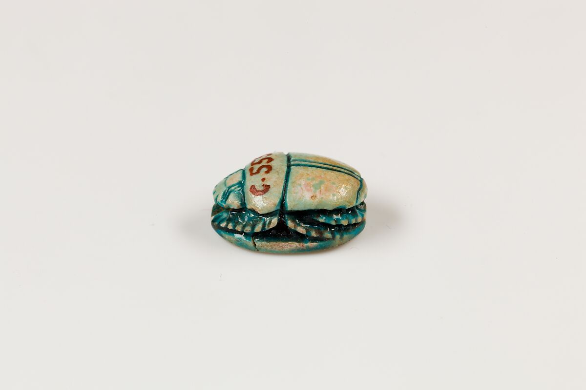 Scarab, Blue glazed steatite