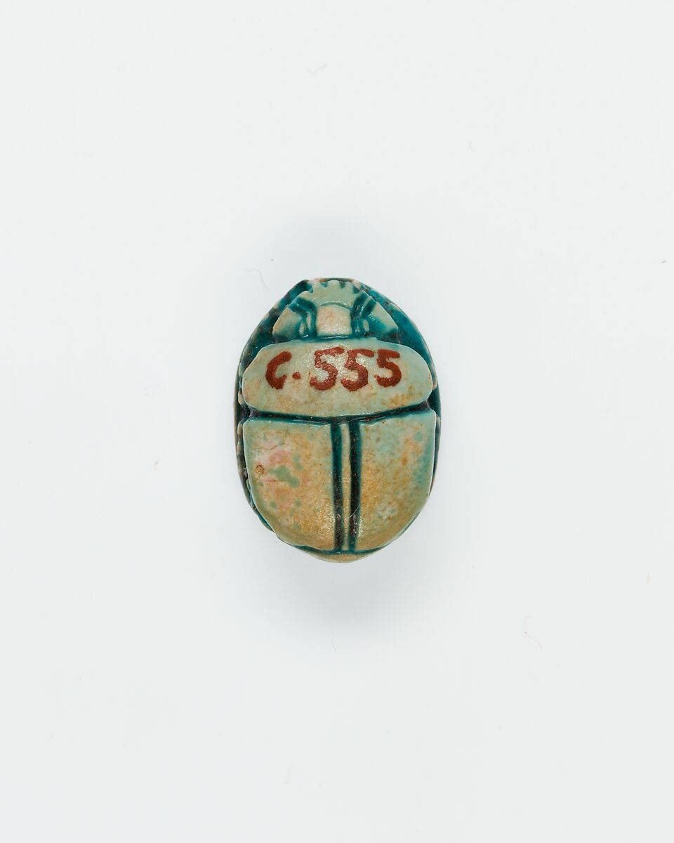 Scarab, Blue glazed steatite