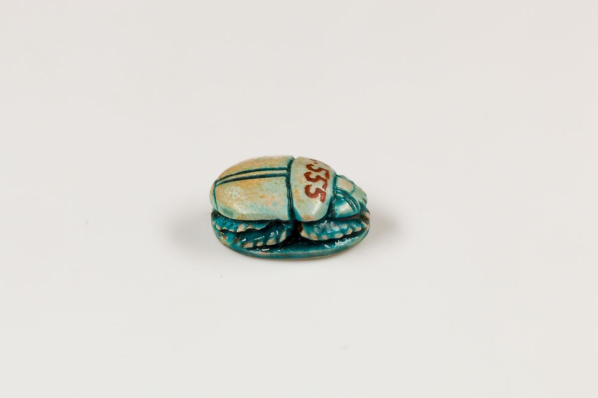 Scarab, Blue glazed steatite