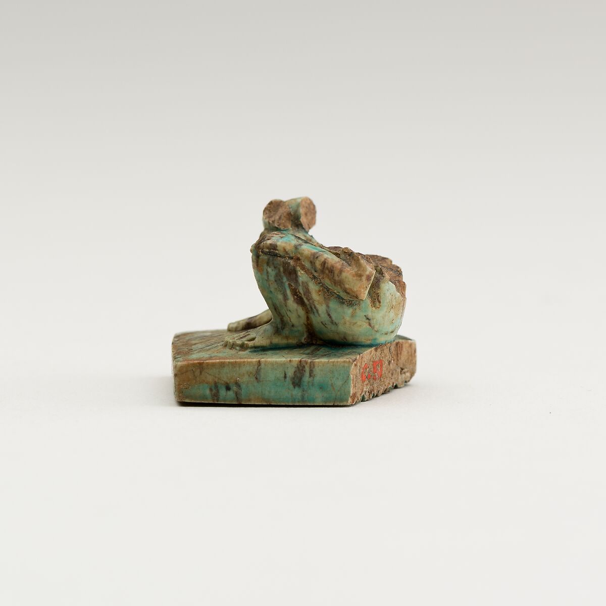 Stamp Seal in the Form of  a Squatting Child, Glazed steatite