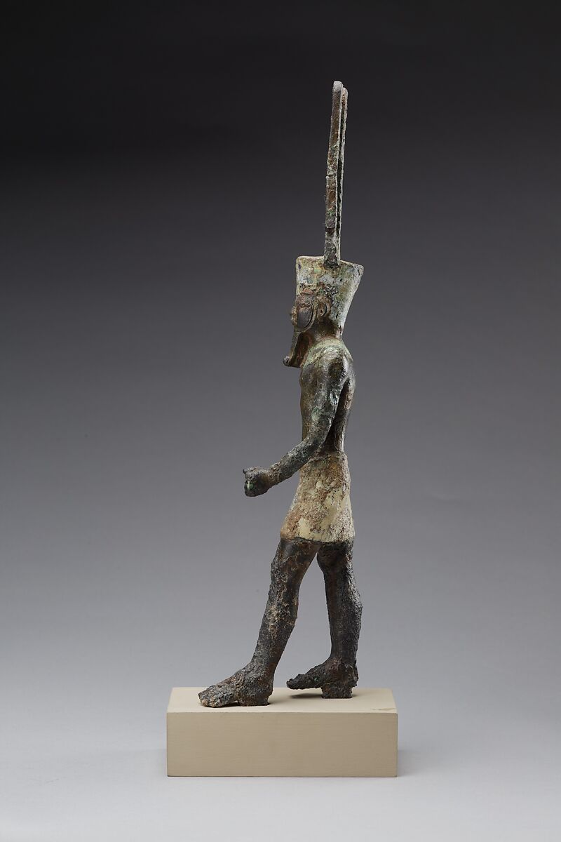 Amun, Bronze or copper alloy, gesso