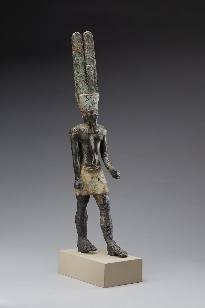 Amun, Bronze or copper alloy, gesso
