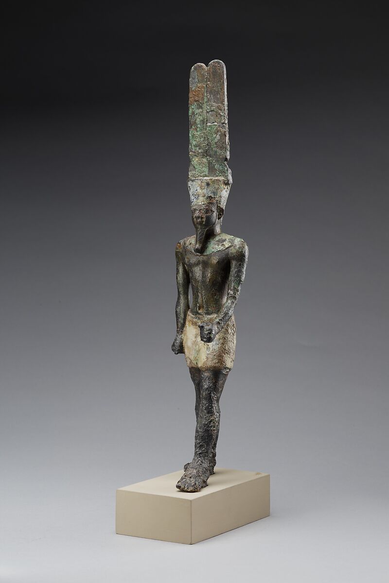 Amun, Bronze or copper alloy, gesso