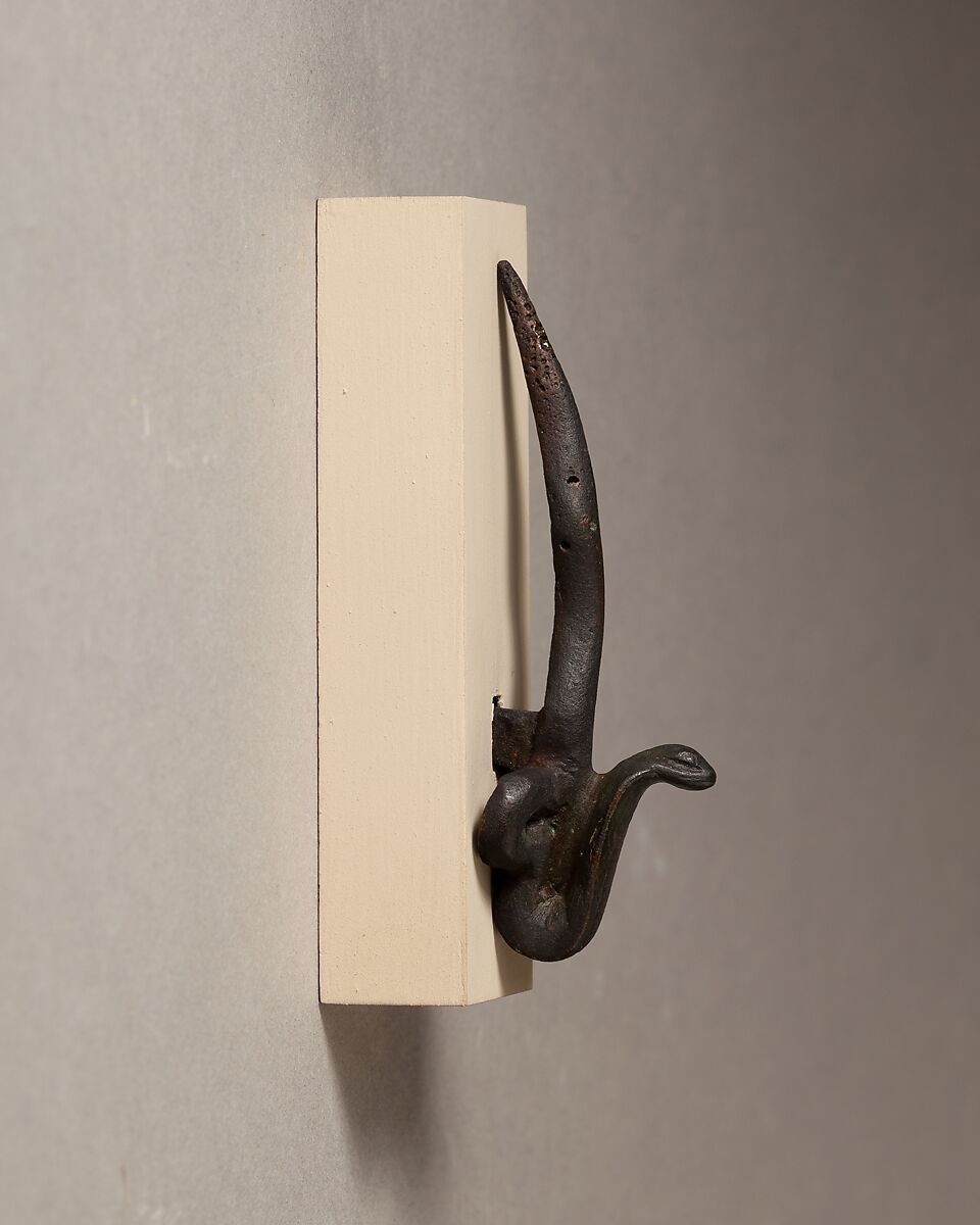 Uraeus headdress attachment, Cupreous metal, traces of gold leaf