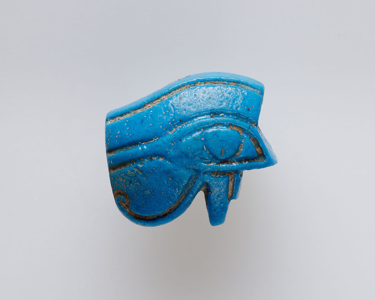 Wedjat Eye Amulet, Faience 