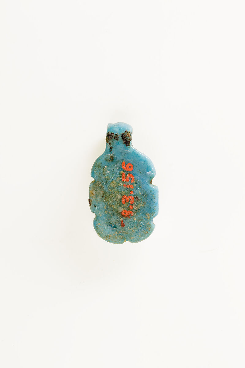 Scarab amulet, Blue Faience