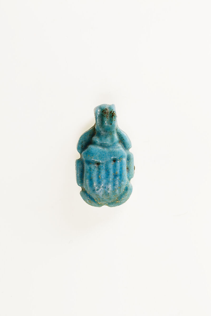 Scarab amulet, Blue Faience 
