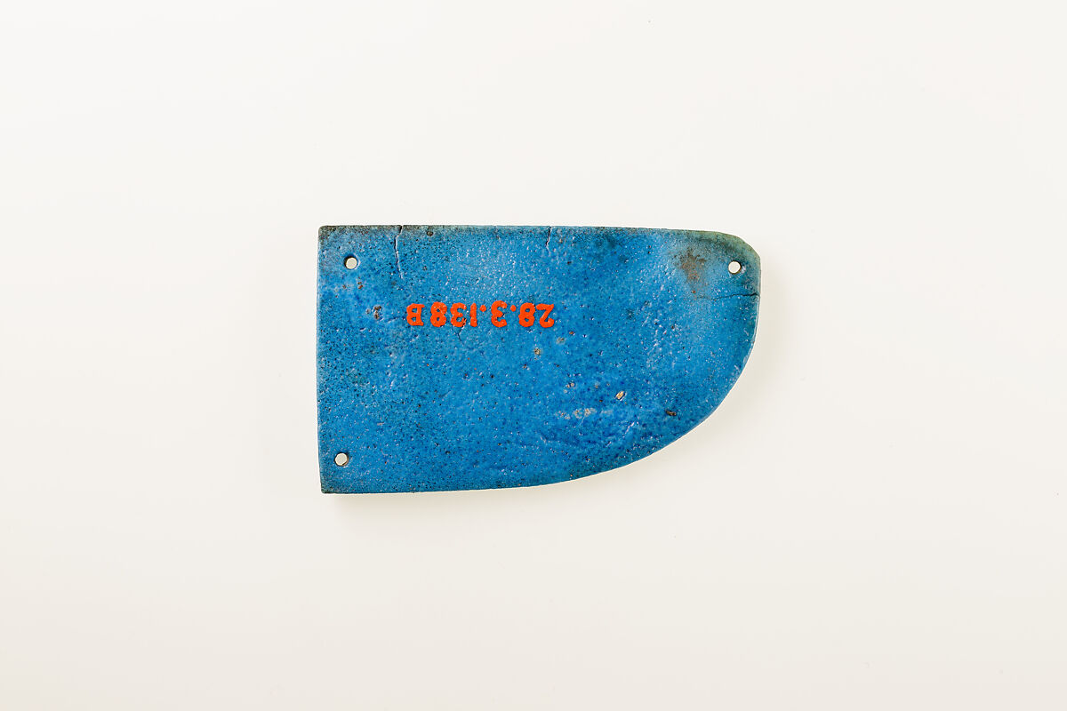 Scarab with Wings from Bead Net, Blue Faience