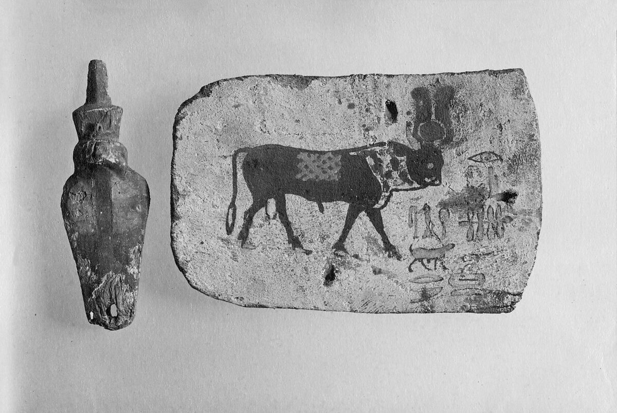 Footboard from a cartonnage coffin, Wood, paint