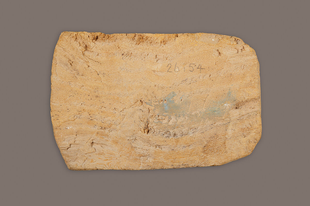 Footboard from a cartonnage coffin, Wood, paint