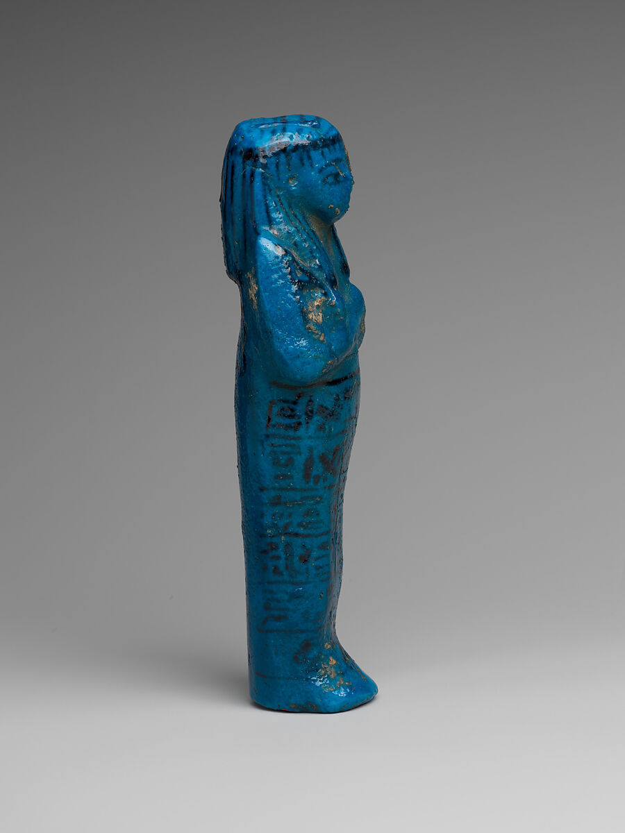 Shabti of the High Priest of Amun, Painedjem II, Faience