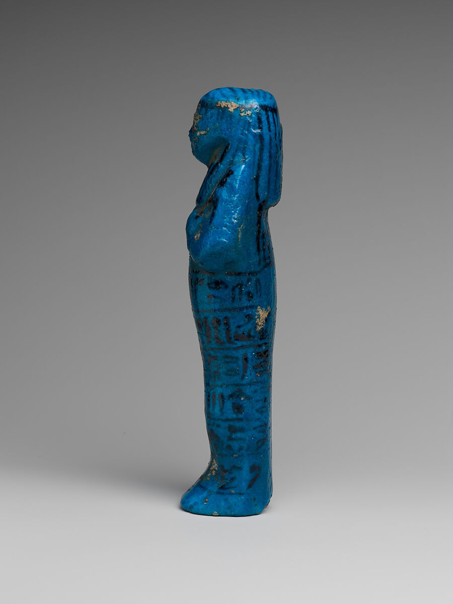 Shabti of the High Priest of Amun, Painedjem II, Faience