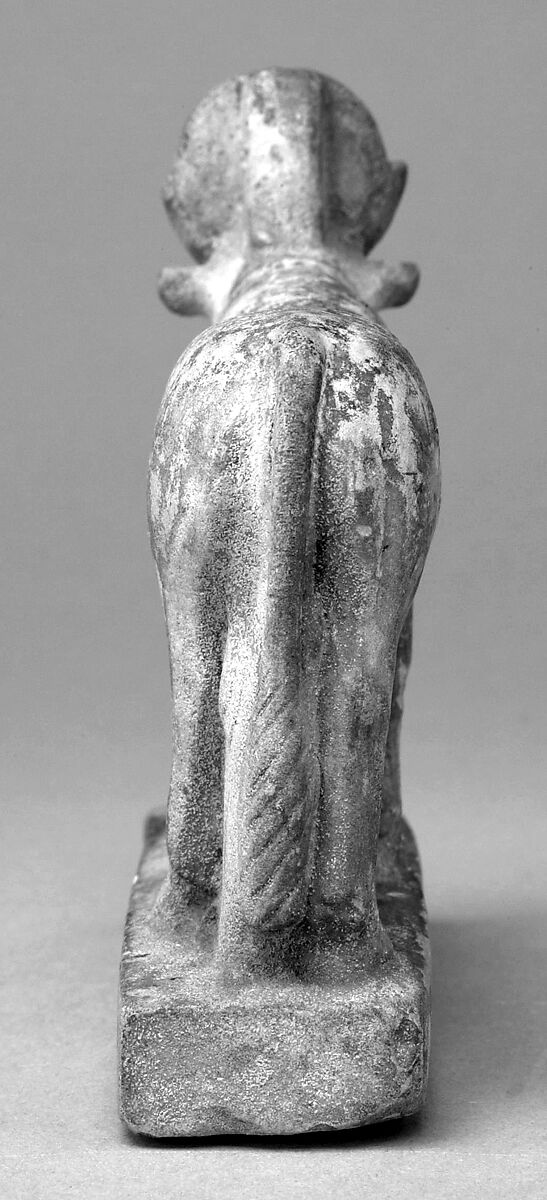 Apis Bull Figure, Green faience, discolored