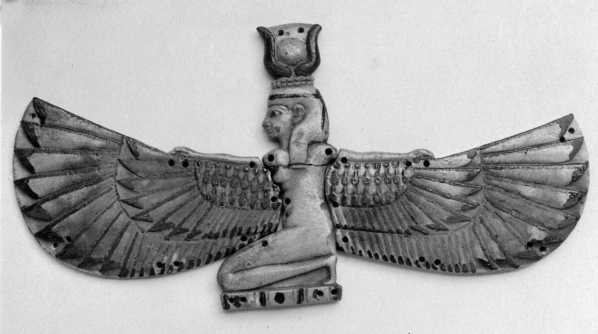 Winged Goddess, probably Nut or Isis, Faience