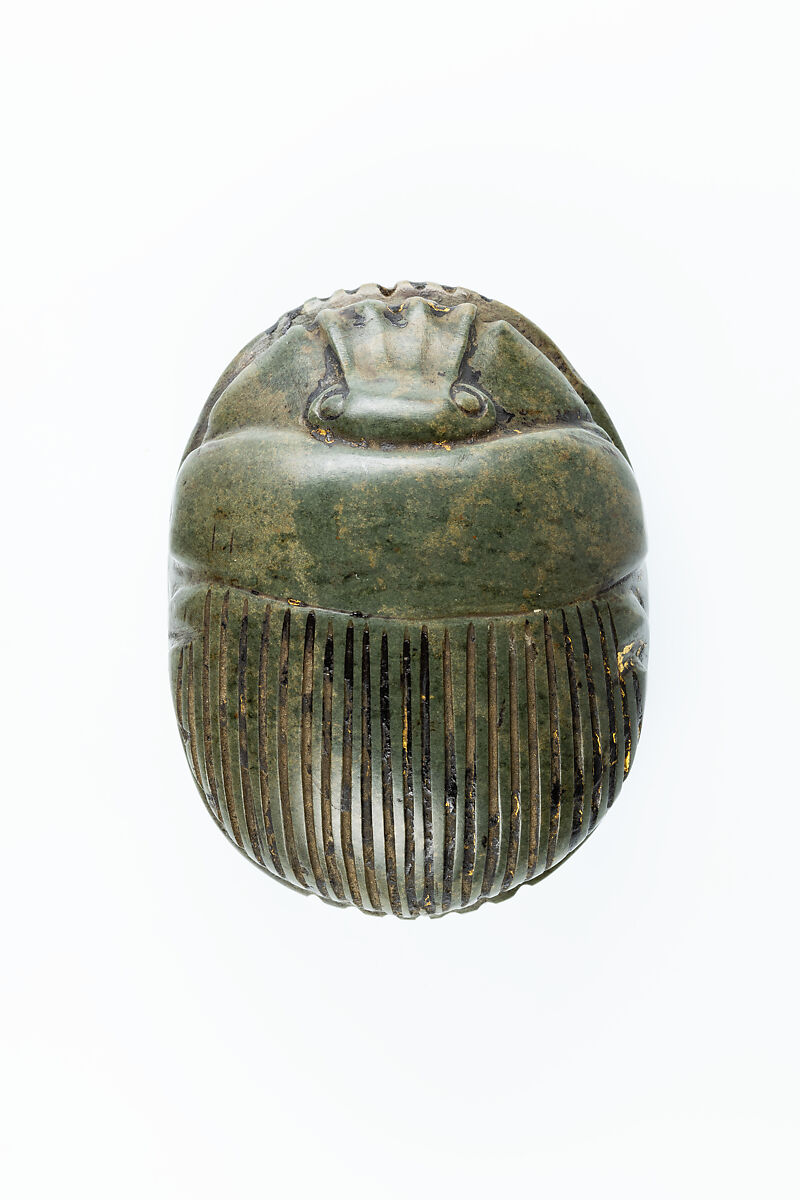 Uninscribed Heart Scarab, Stone, gold 